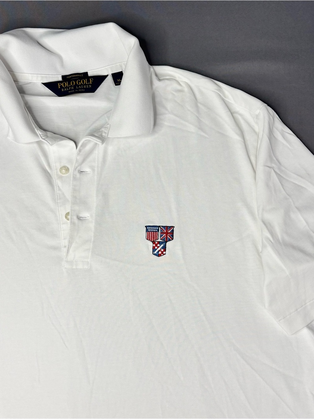 VTG Ralph Lauren Polo Shirt Men’s Extra Large Shield Ryder Team Patch Scioto Cup
